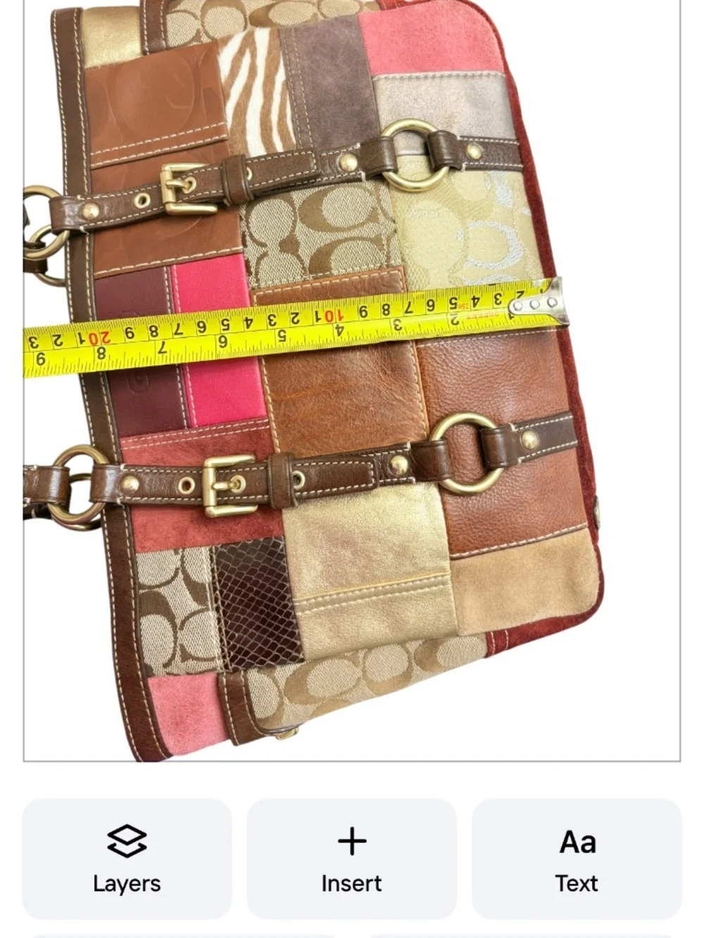 Coach 10437 vintage y2k rare limited edition holiday patchwork bag